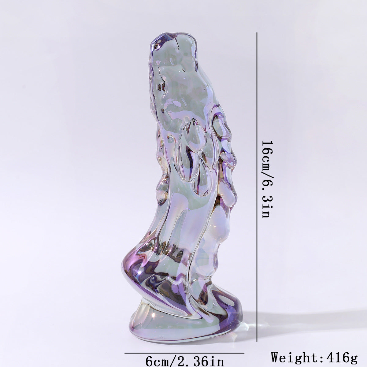 16 CM Klar Dragon Glas Fantasy Dildo