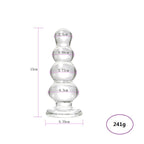 13 CM Klar Beads Glass Dildo Buttplug
