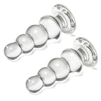 13 CM Klar Beads Glass Dildo Buttplug