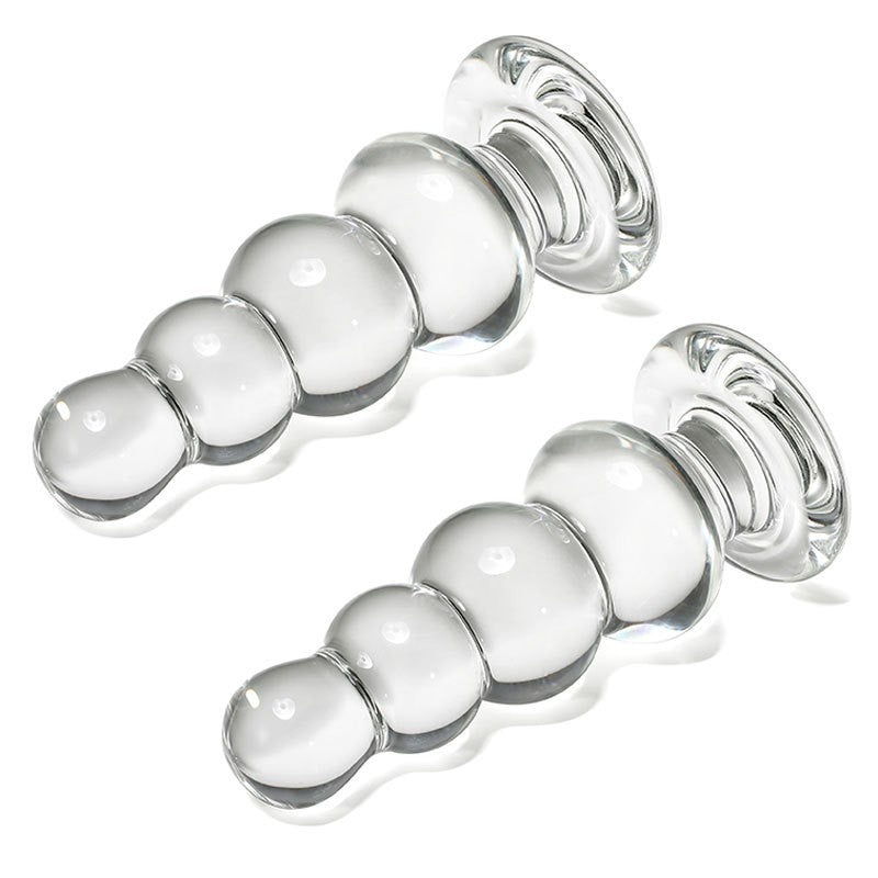 13 CM Klar Beads Glass Dildo Buttplug