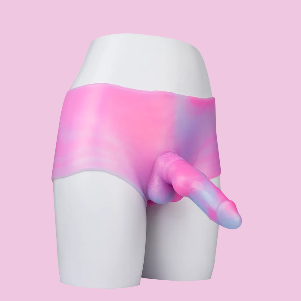 18 CM Rosa Monster Knot Dildo Höschen