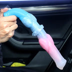 29 CM Rosa zu Blau Knotted Horse Doppeldildos