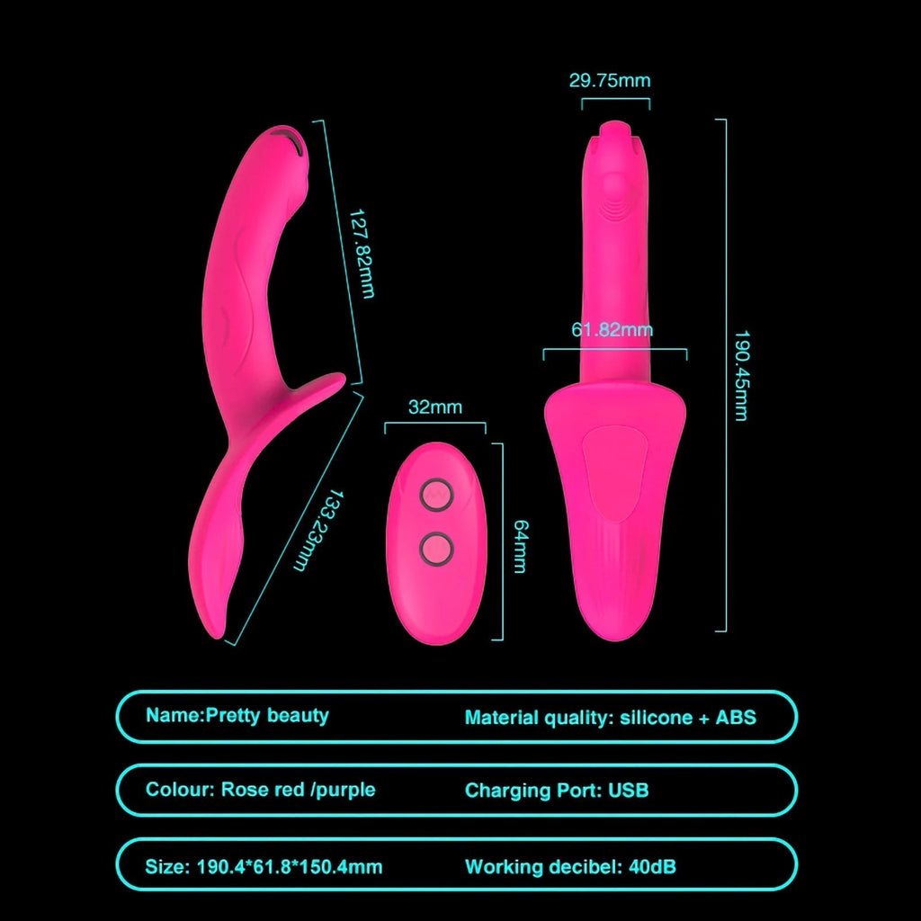Vibratir Tragbar Höschen Strapless Dildo