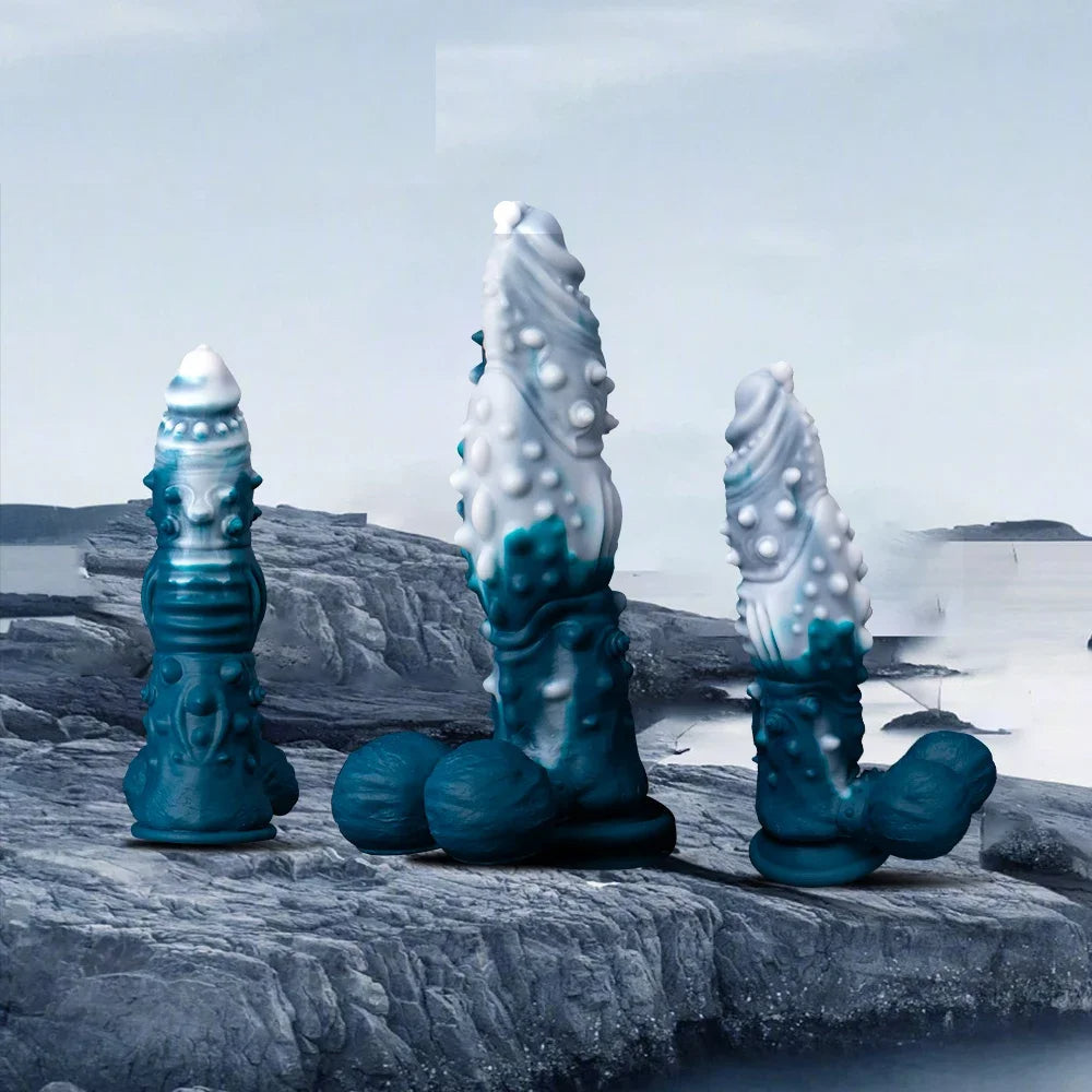 Huge Eisdrache Silicone Monster Dildo mit Balls