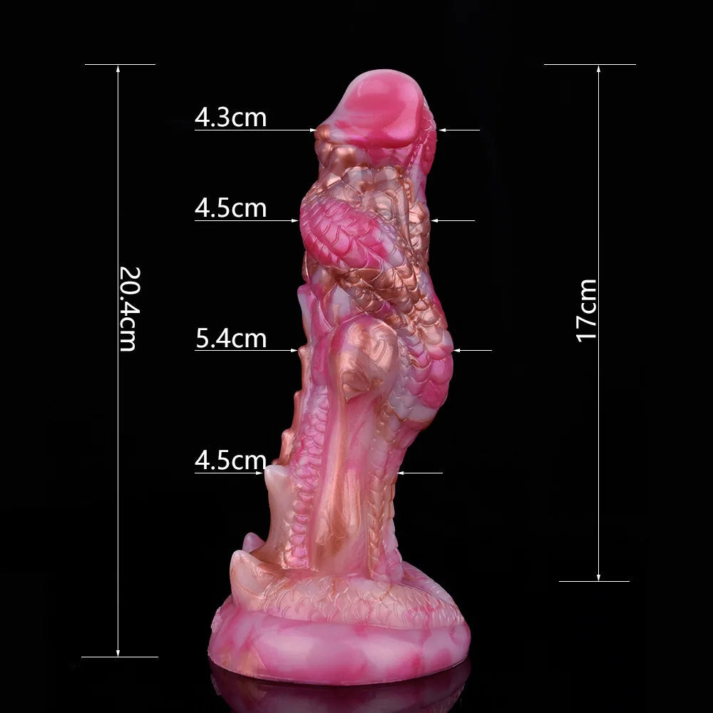 20 CM Rosa Dragon Stachelig Vibrator Monster Dildo
