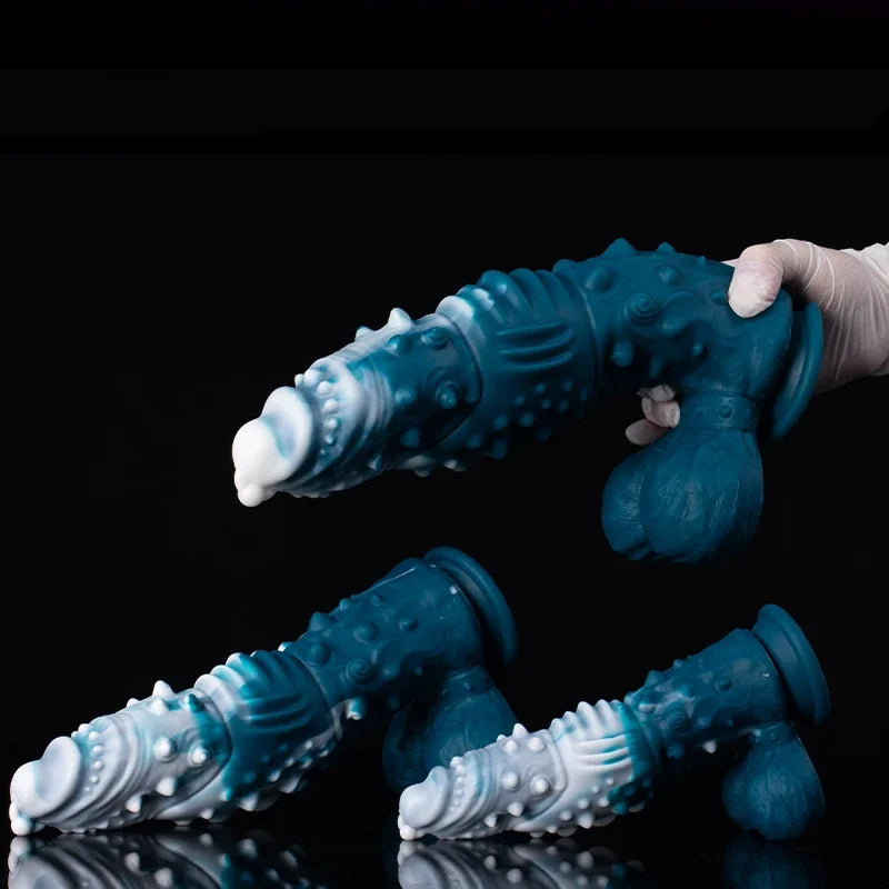 Huge Eisdrache Silicone Monster Dildo mit Balls