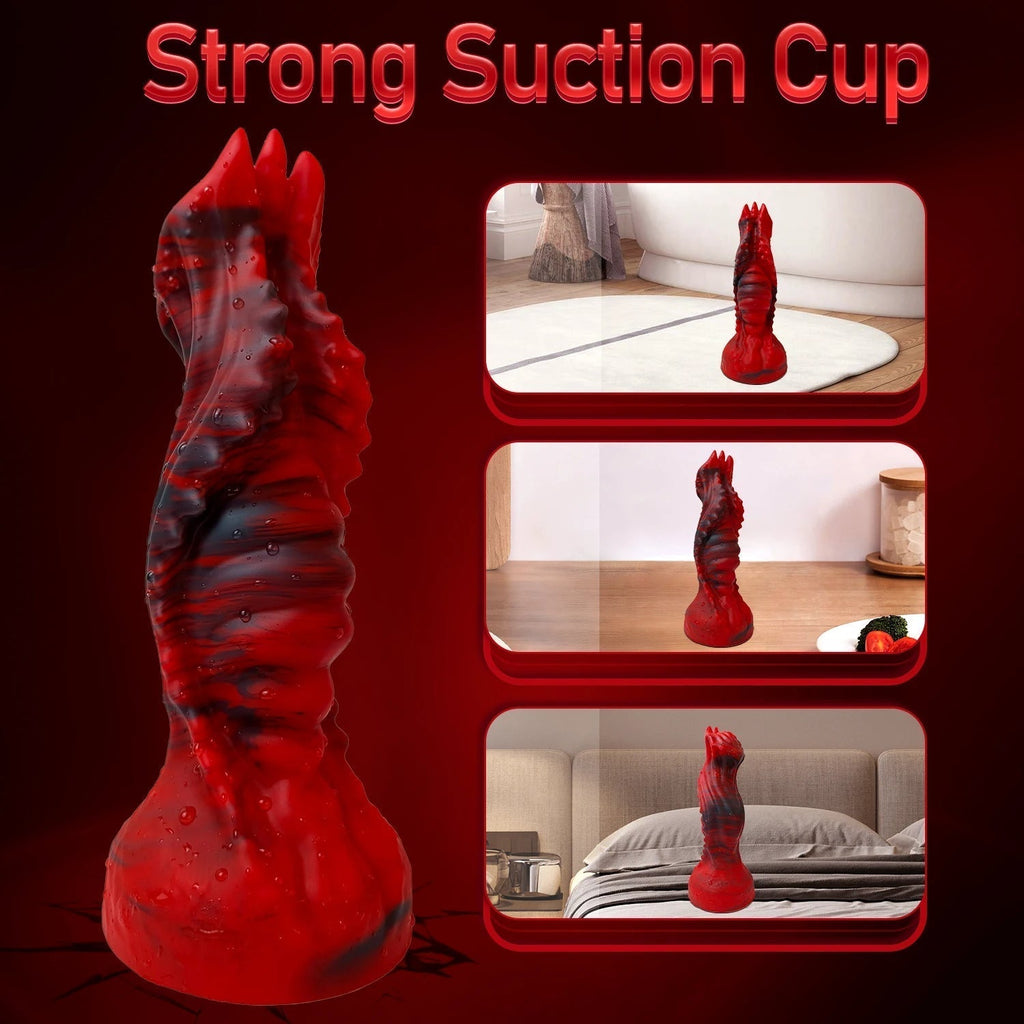 22 CM Rot Starker Saugnapf Silicone Dragon Dildo
