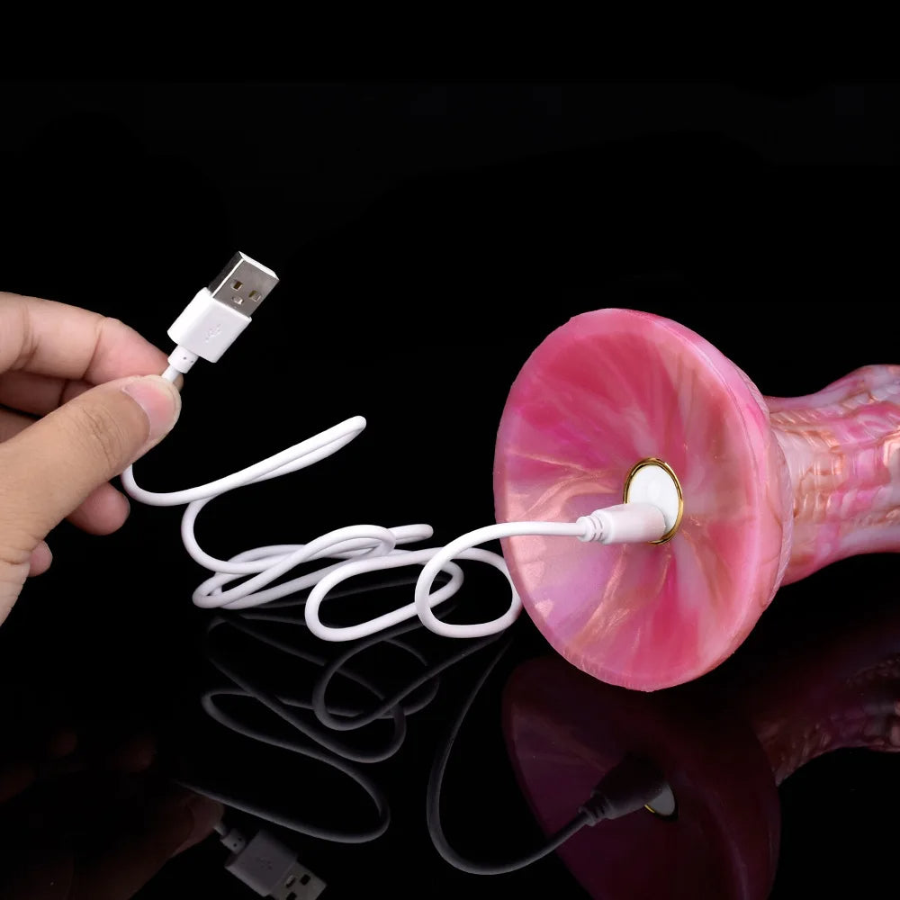 20 CM Rosa Dragon Stachelig Vibrator Monster Dildo