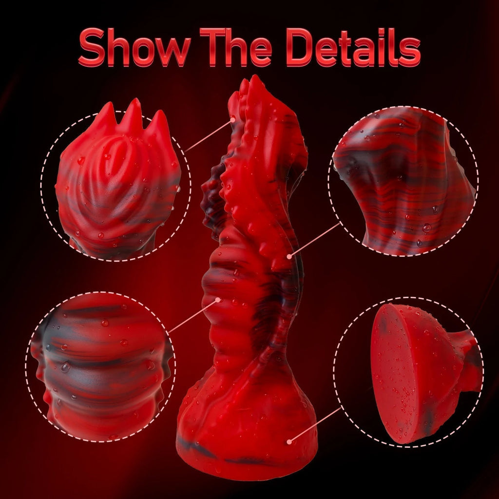 22 CM Rot Starker Saugnapf Silicone Dragon Dildo