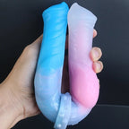 29 CM Rosa zu Blau Knotted Horse Doppeldildos