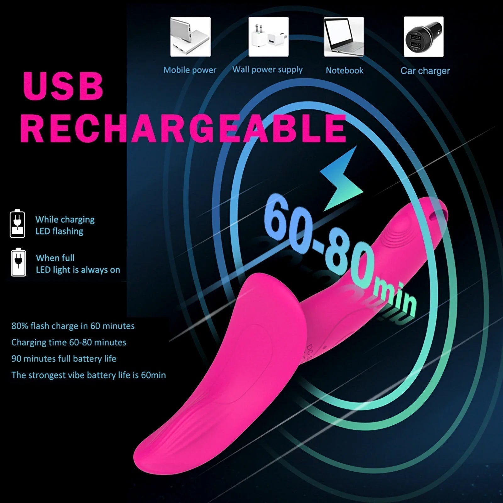Vibratir Tragbar Höschen Strapless Dildo