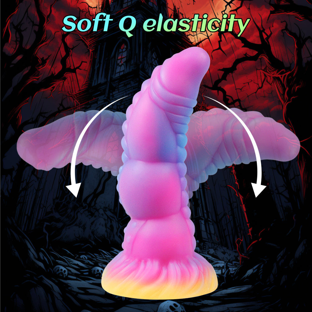 20 CM Erhabene Texturen Fantasy Leuchten Dragon Dildo