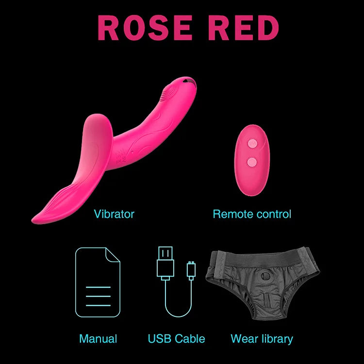 Vibratir Tragbar Höschen Strapless Dildo