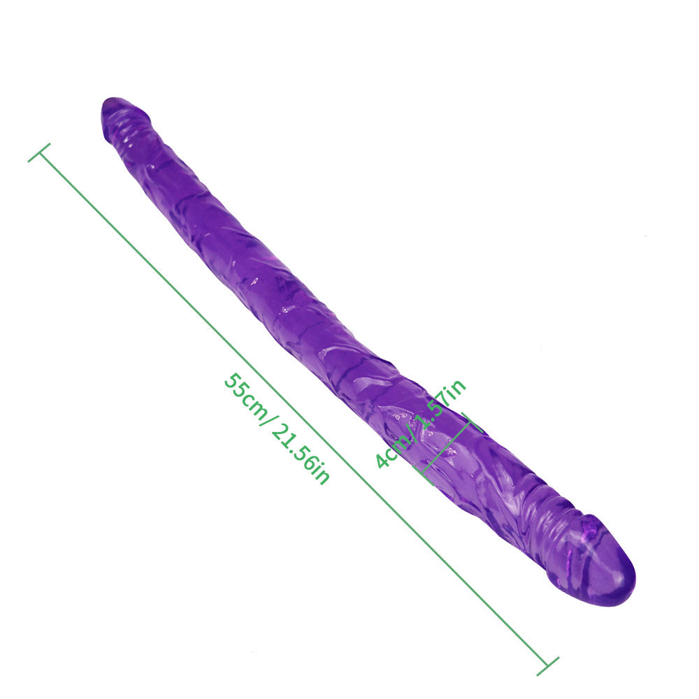 55 CM Lila Jelly Lesbian Double Dildo