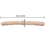 42 CM Flesh Realistic Strukturiert Silicone Doppeldildo