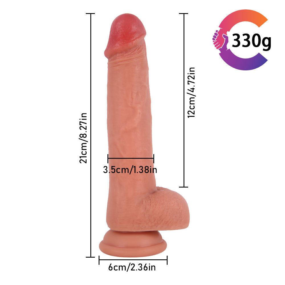 21 CM Realistic Silicone Strap On Dildo