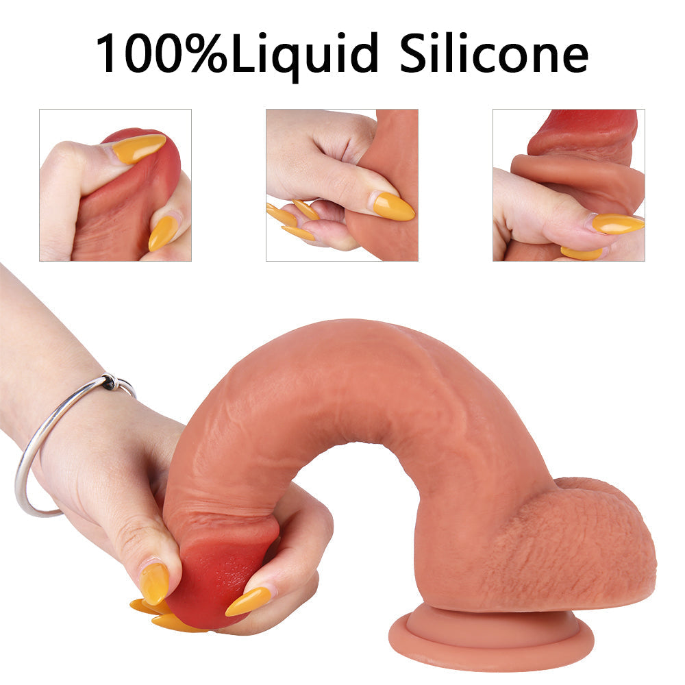 21 CM Realistic Silicone Strap On Dildo