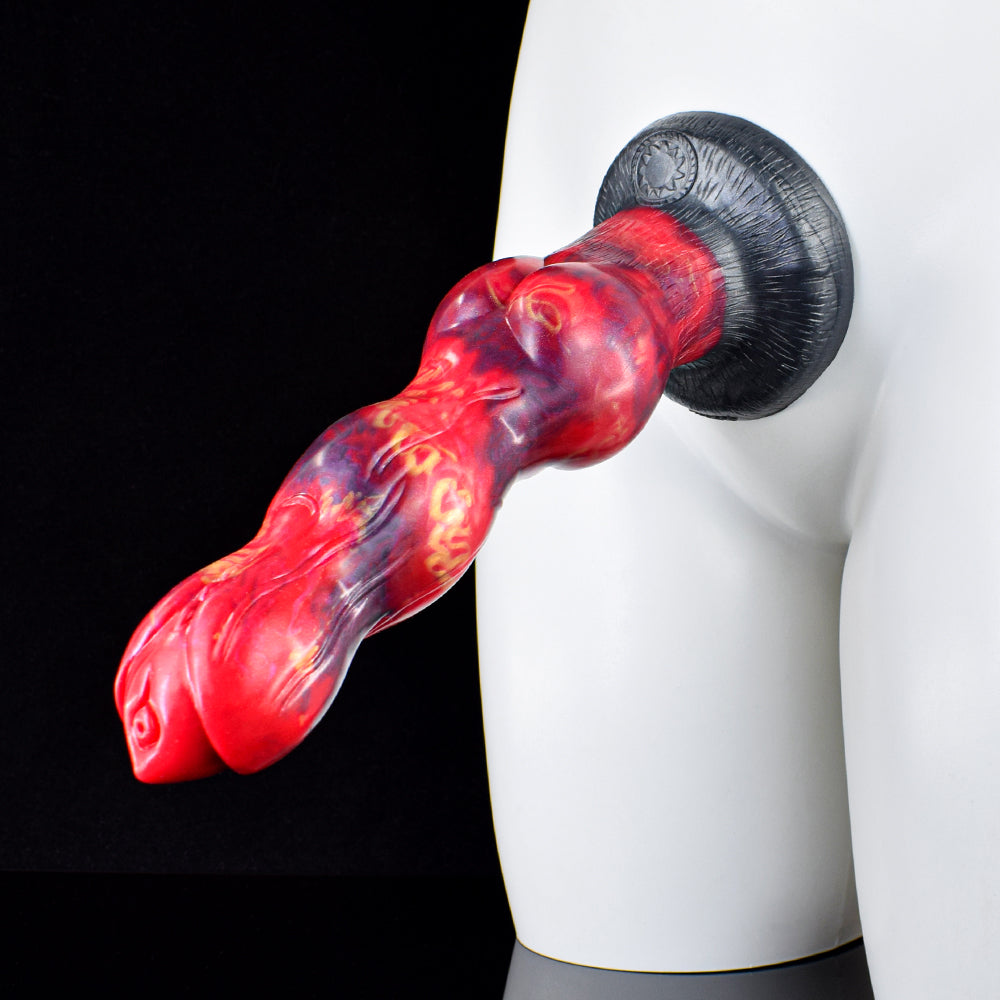 26 CM Drei Knot Rot Monster Horsedildo