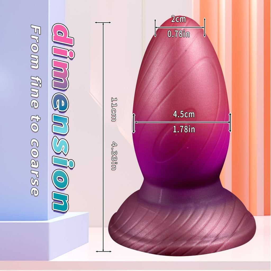 2-In-1 Soft Ei Anal Dildo Silicone Buttplug