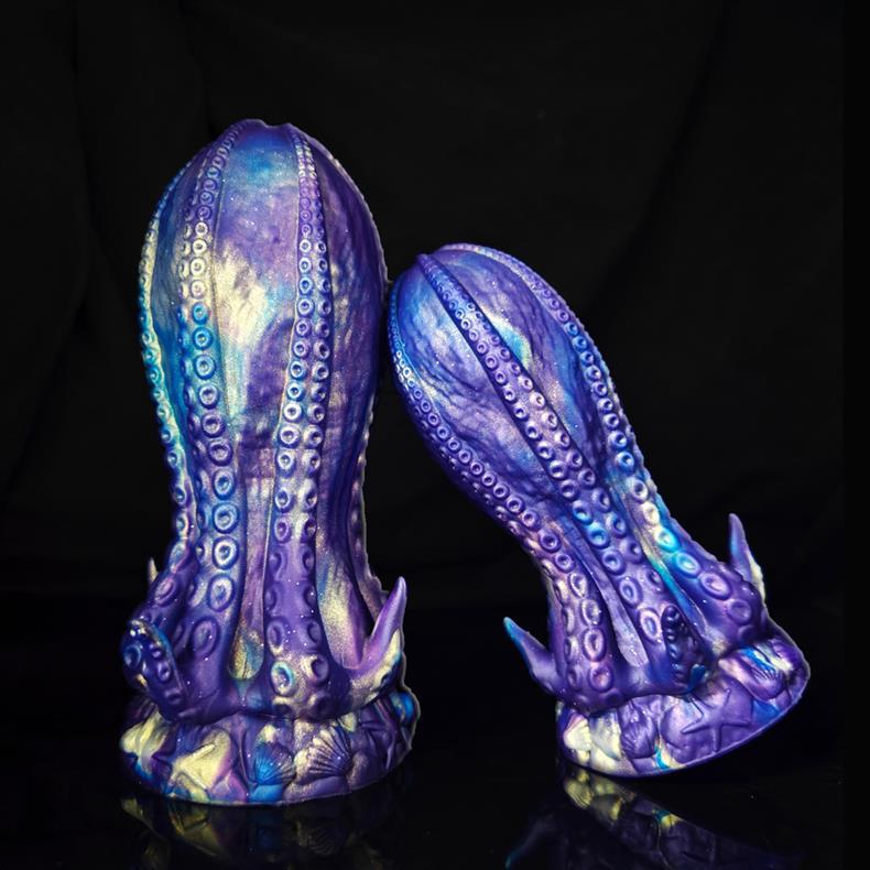 Blau Alien Tentacle Monster Huge Buttplug