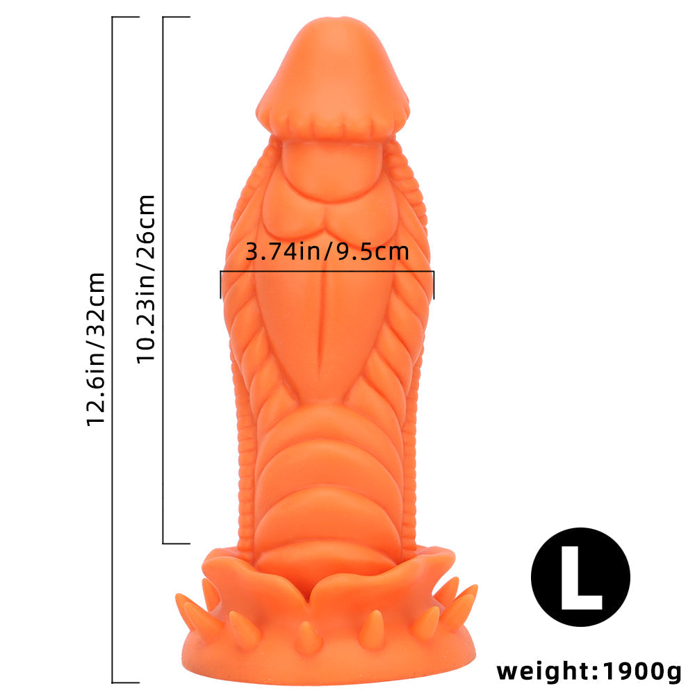 Orange Sextoy Stacheliger Dick Dragon Dildo