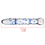 19 CM Blau Noppen Stäbchenförmig Glasdildo