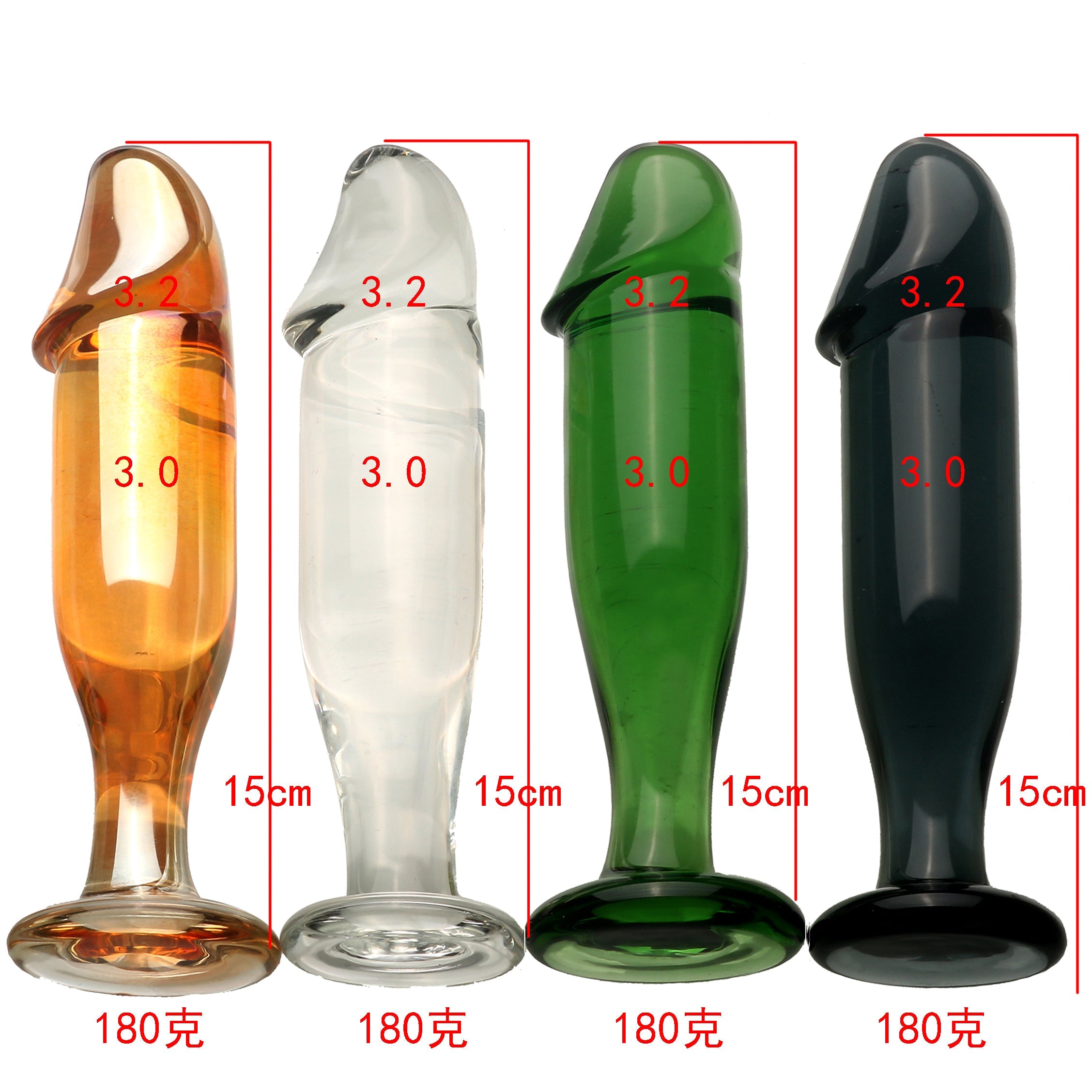 15 CM Glatt Realistisch Penis Glasdildo