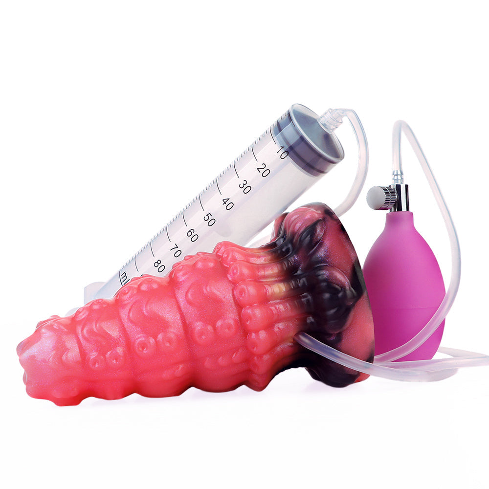15CM Kegeliger Oktopus Ejaculating Aufblasbarer Dildo Analplug
