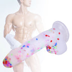 19 CM Konfetti Jelly Strap On Dildo