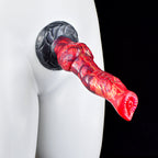23 CM Monster Strukturiert Rot Knot Horsedildo