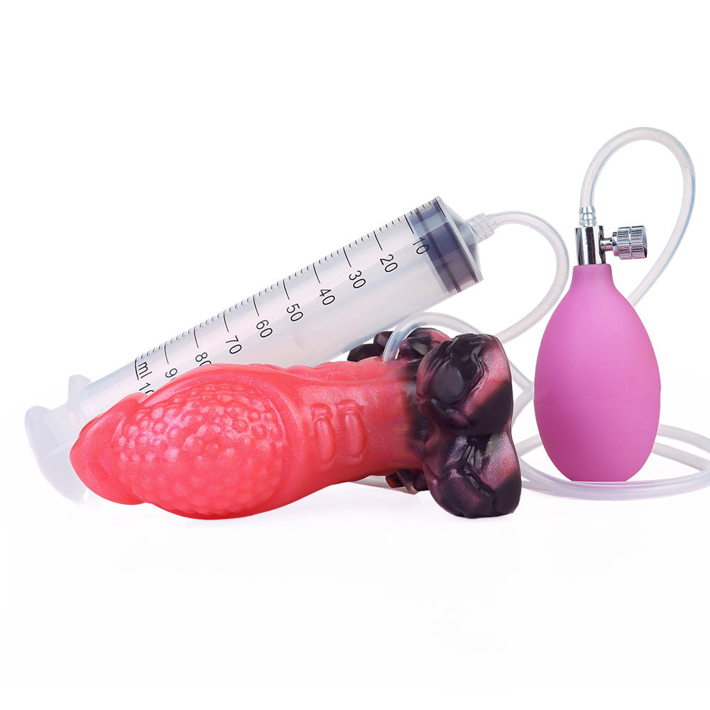 13 CM Rot Fantasy Aufblasbar Squirting Dragon Dildo