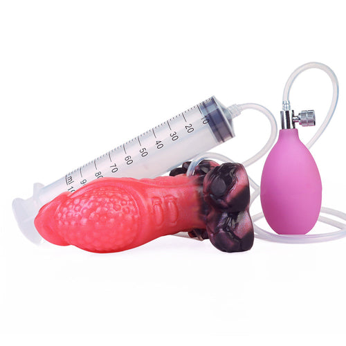 13 CM Rot Fantasy Aufblasbar Squirting Dragon Dildo