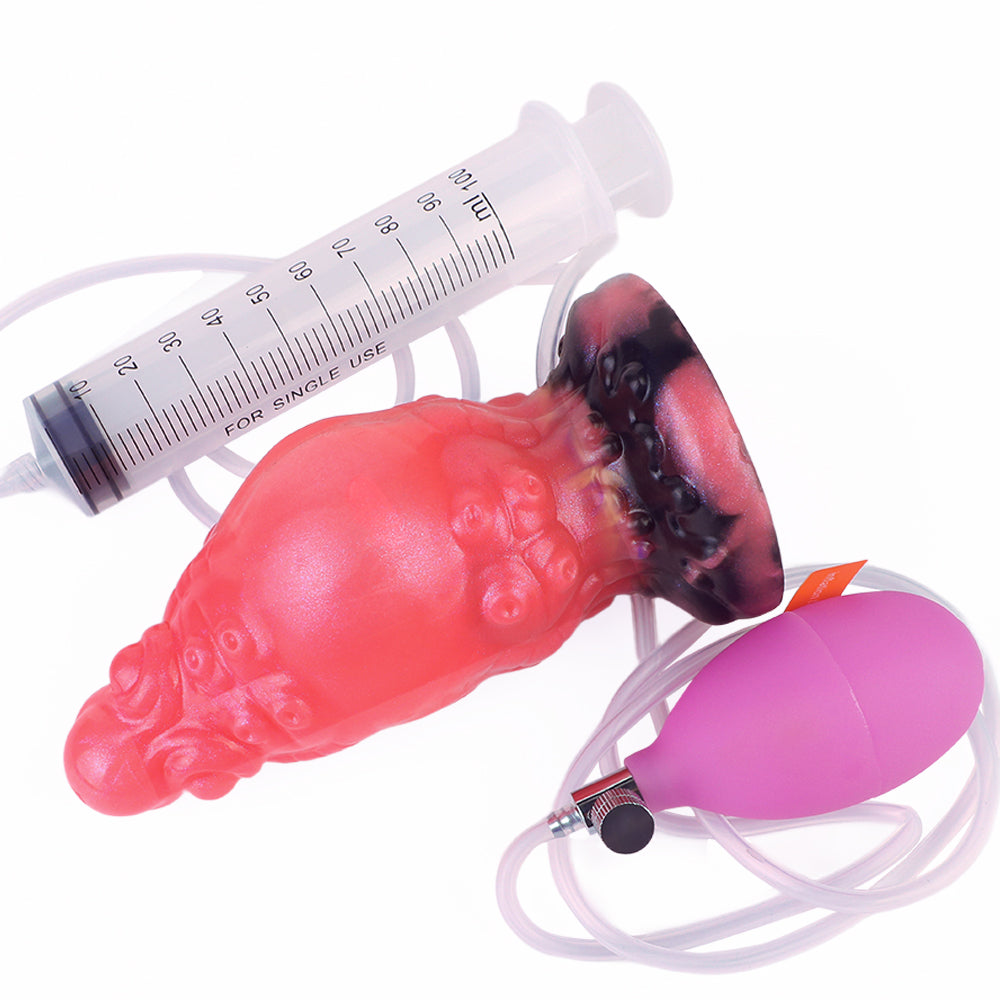 15CM Rot Tentakel Cumming Aufblasbarer Dildo Analplug