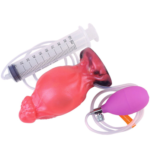 14 CM Kräftig Aufblasbar Squirting Rot Dragon Dildo