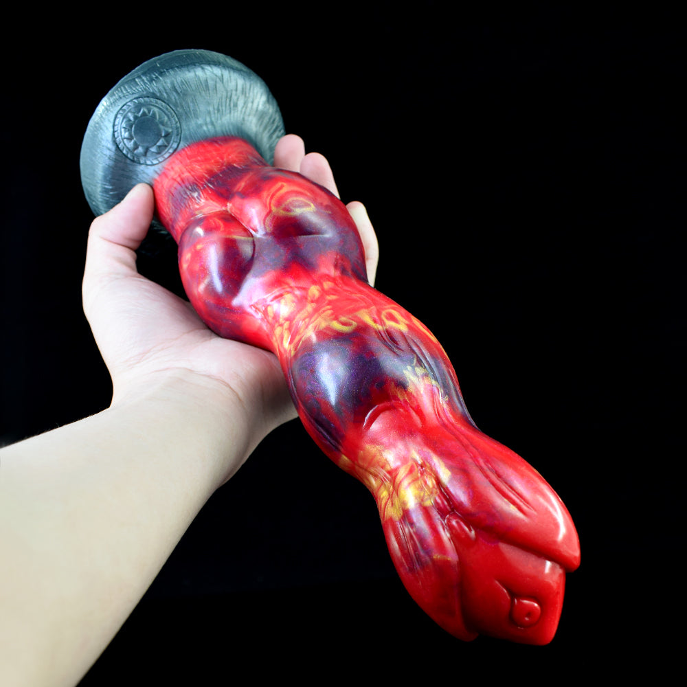 26 CM Drei Knot Rot Monster Horsedildo