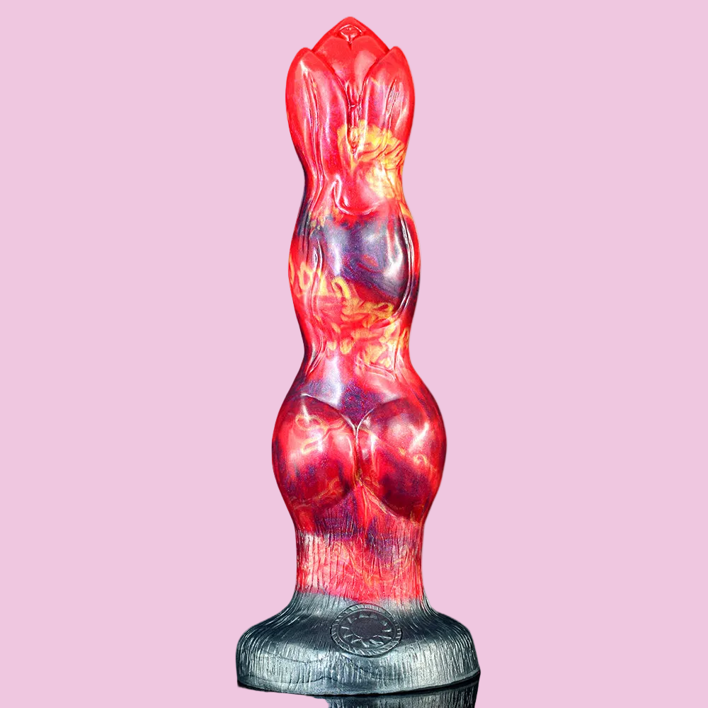 26 CM Drei Knot Rot Monster Horsedildo