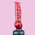 24 CM Rot Strukturiert Animal Spitz Horsedildo