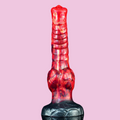 23 CM Monster Strukturiert Rot Knot Horsedildo