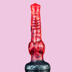 23 CM Monster Strukturiert Rot Knot Horsedildo