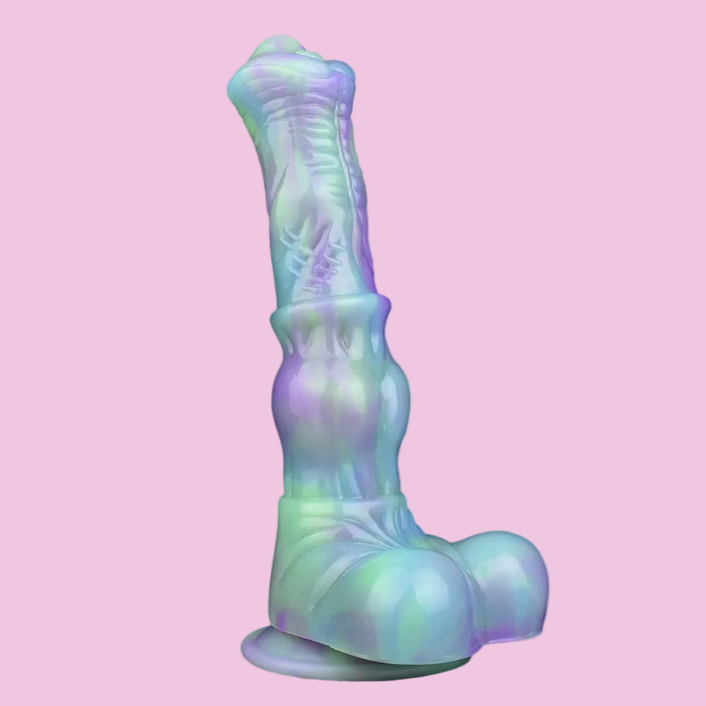 25 CM Silikon Monster Saugfuß Nachleuchtend Horsedildo
