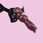 22 CM Lila Dog Cock Strap On Knotdildo
