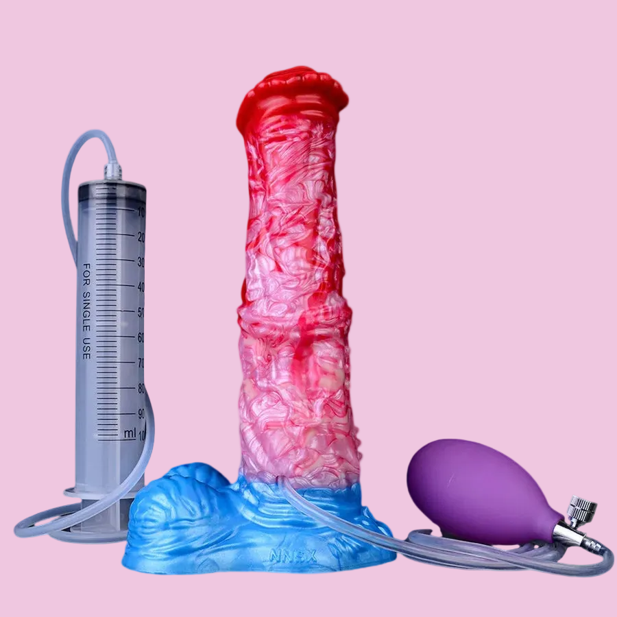 22 CM Fantasy Aufblasbarer Hores Squirtingdildo