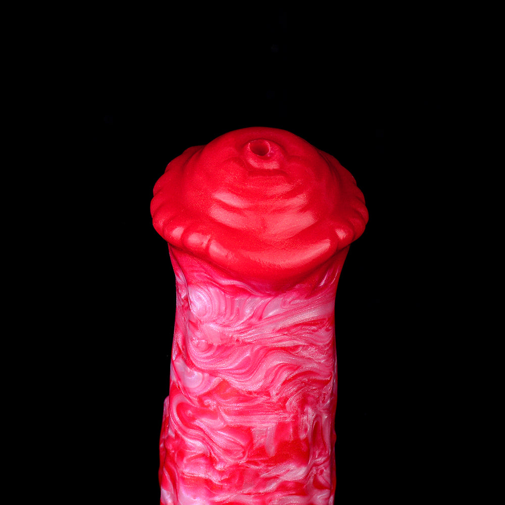24 CM Rot Silikon Horesdildo Aufblasbarer Squirting Sextoys