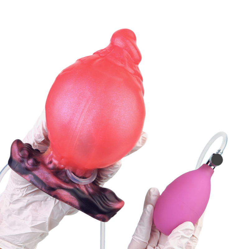 13 CM Rot Squirting Monster Aufblasbar Buttplug