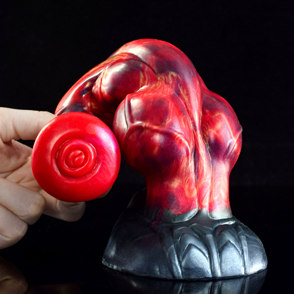 24 CM Silikon Animal Feuerpferd Knot Horsedildo