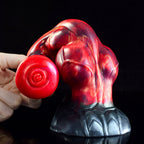 24 CM Silikon Animal Feuerpferd Knot Horsedildo
