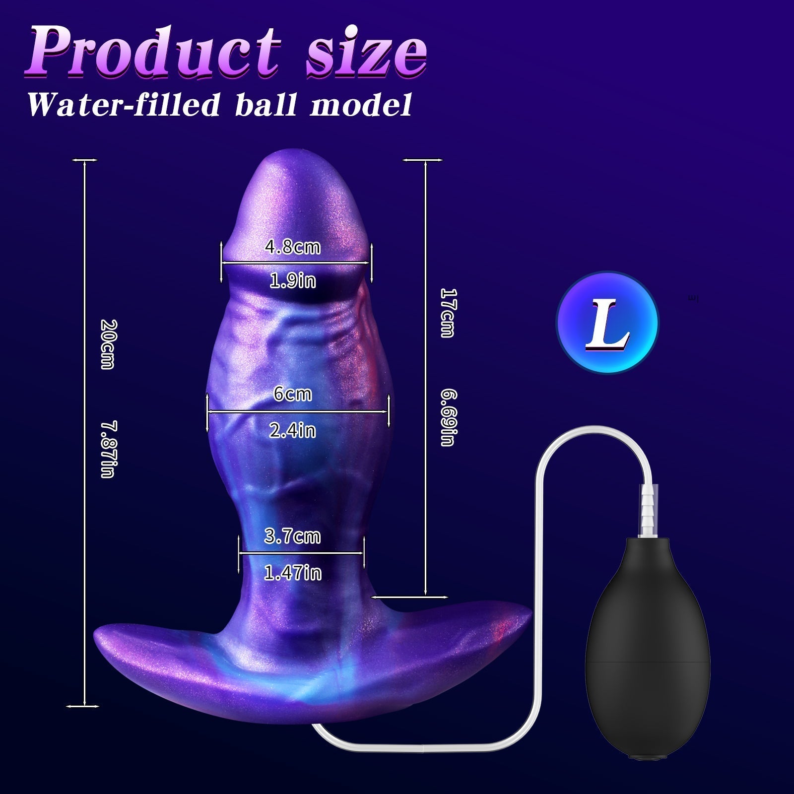 Lila Dildo Squirting Silicone Buttplug