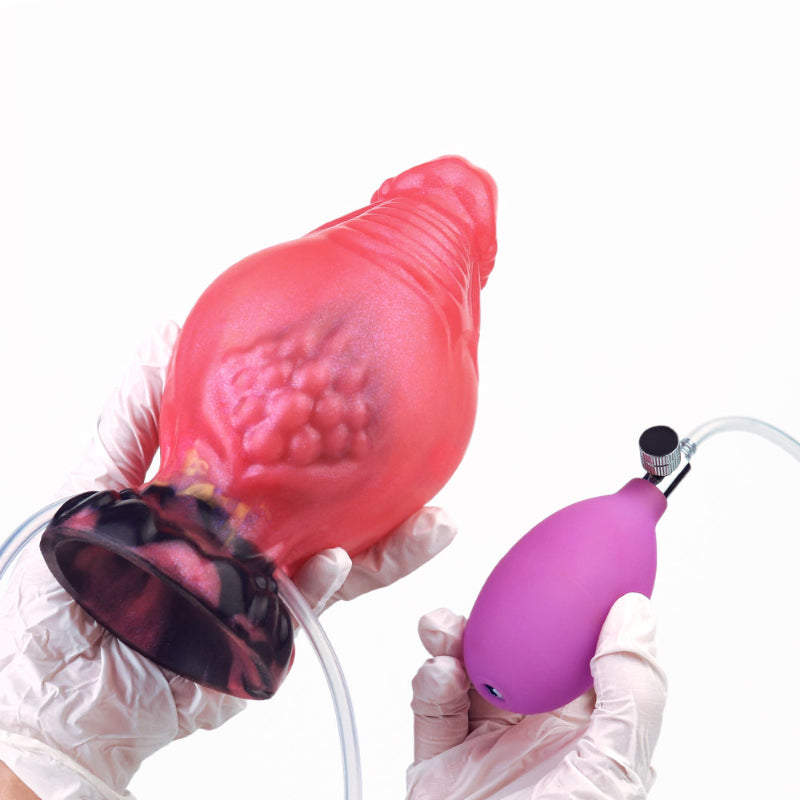 14 CM Kräftig Aufblasbar Squirting Rot Dragon Dildo