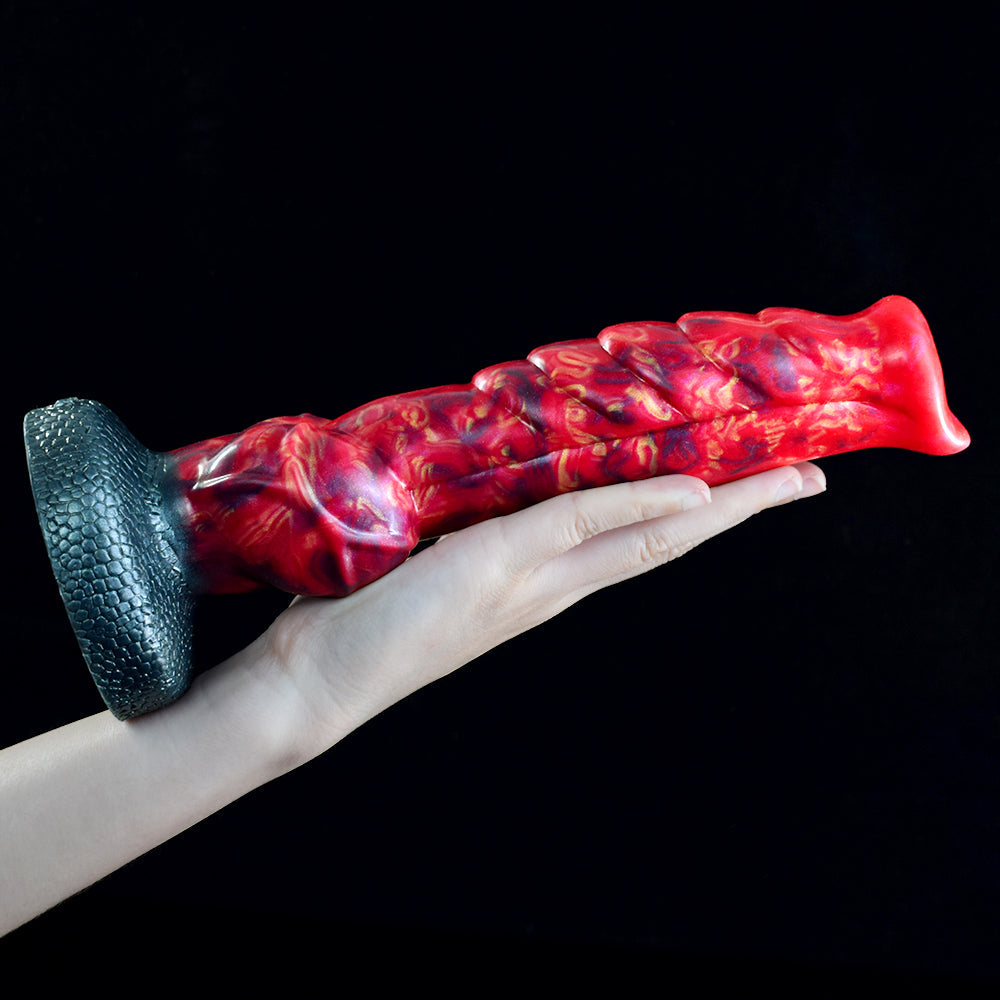 24 CM Rot Strukturiert Animal Spitz Horsedildo