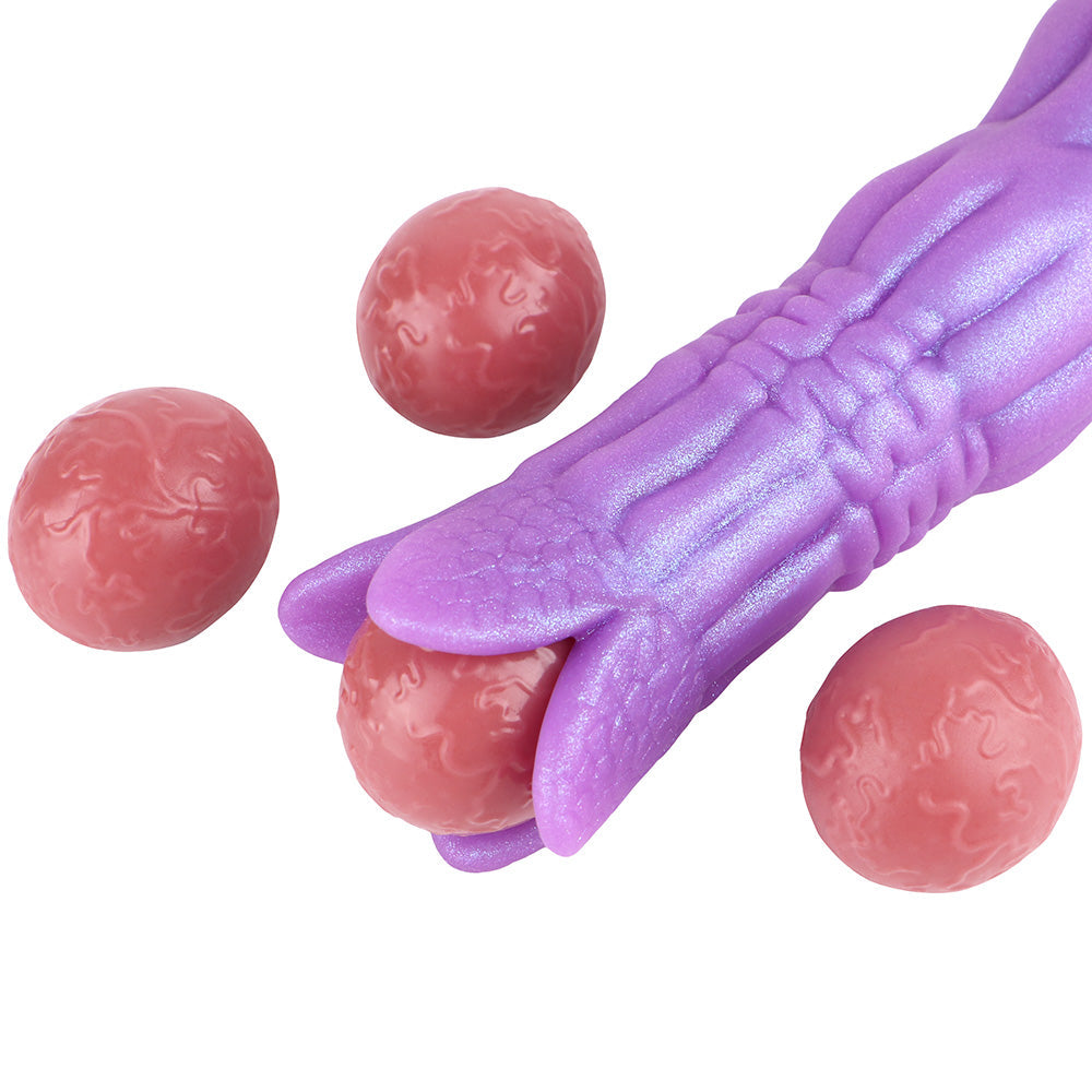 19,8 CM Lila Fantasy Aufblasbarer Dildo Ovipositor